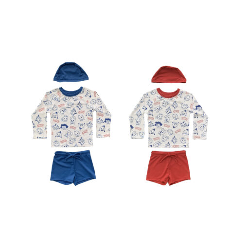 Boys’ Swimwear Set: Long Sleeve Shirt and Matching Trunks - Image 4